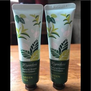 Lot of 2 Miyueleni Natural Green Hand Cream Green Tea Travel Size 30g.